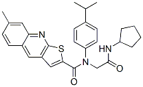 Thieno[2,3-b]quinoline-2-carboxamide, N-[2-(cyclopentylamino)-2-oxoethyl]-7-methyl-N-[4-(1-methylethyl)phenyl]- (9CI) CAS#: 606114-78-7