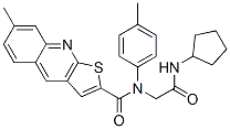 Thieno[2,3-b]quinoline-2-carboxamide, N-[2-(cyclopentylamino)-2-oxoethyl]-7-methyl-N-(4-methylphenyl)- (9CI) CAS#: 606114-16-3