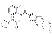 Thieno[2,3-b]quinoline-2-carboxamide, N-[2-(cyclopentylamino)-2-oxoethyl]-N-(2-ethylphenyl)-7-methyl- (9CI) CAS#: 606114-74-3