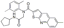 Thieno[2,3-b]quinoline-2-carboxamide, N-[2-(cyclopentylamino)-2-oxoethyl]-N-(2,5-dimethylphenyl)-6-methyl- (9CI) CAS#: 606114-93-6