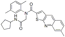 Thieno[2,3-b]quinoline-2-carboxamide, N-[2-(cyclopentylamino)-2-oxoethyl]-N-(2,5-dimethylphenyl)-7-methyl- (9CI) CAS#: 606114-23-2