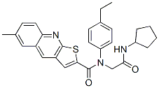 Thieno[2,3-b]quinoline-2-carboxamide, N-[2-(cyclopentylamino)-2-oxoethyl]-N-(4-ethylphenyl)-6-methyl- (9CI) CAS#: 606114-99-2