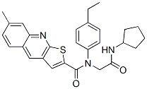 Thieno[2,3-b]quinoline-2-carboxamide, N-[2-(cyclopentylamino)-2-oxoethyl]-N-(4-ethylphenyl)-7-methyl- (9CI) CAS#: 606114-77-6