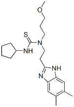Thiourea, N-cyclopentyl-N-[2-(5,6-dimethyl-1H-benzimidazol-2-yl)ethyl]-N-(3-methoxypropyl)- (9CI) CAS#: 606091-40-1