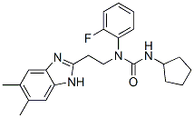 Urea, N-cyclopentyl-N-[2-(5,6-dimethyl-1H-benzimidazol-2-yl)ethyl]-N-(2-fluorophenyl)- (9CI) CAS#: 606091-57-0