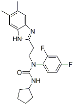 Urea, N-cyclopentyl-N-(2,4-difluorophenyl)-N-[2-(5,6-dimethyl-1H-benzimidazol-2-yl)ethyl]- (9CI) CAS#: 606091-58-1