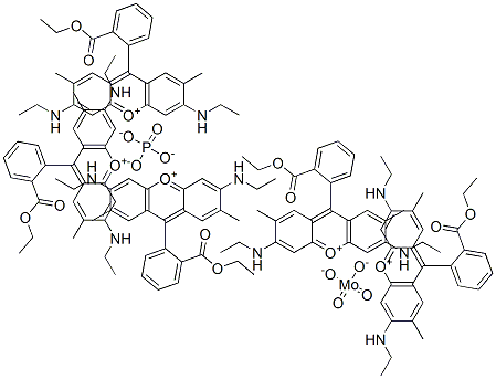Xanthylium, 9-[2-(ethoxycarbonyl)phenyl]-3,6-bis(ethylamino)-2,7-dimethyl-, molybdatephosphate CAS#: 63022-07-1