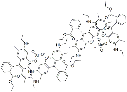 Xanthylium, 9-[2-(ethoxycarbonyl)phenyl]-3,6-bis(ethylamino)-2,7-dimethyl-, molybdatesilicate CAS#: 63022-06-0