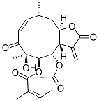 (Z)-2-Methyl-2-butenoic acid [(3aS,4S,5R,6R,8Z,10R,11aR)-4-acetoxy-2,3,3a,4,5,6,7,10,11,11a-decahydro-6-hydroxy-6,10-dimethyl-3-methylene-2,7-dioxocyclodeca[b]furan-5-yl] ester CAS#: 63194-23-0