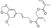 (Z)-2-Methyl-2-butenoic acid (Z)-2-[[3-(7-methoxy-1,3-benzodioxole-5-yl)-2-propenyloxy]carbonyl]-2-butenyl ester CAS#: 67008-16-6
