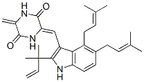 (Z)-3-[[2-(1,1-Dimethyl-2-propenyl)-4,5-bis(3-methyl-2-butenyl)-1H-indol-3-yl]methylene]-6-methylene-2,5-piperazinedione CAS#: 68836-03-3
