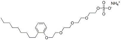 ammonium 2-[2-[2-[2-(nonylphenoxy)ethoxy]ethoxy]ethoxy]ethyl sulphate CAS#: 63351-73-5