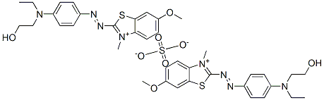 bis[2-[[4-[ethyl(2-hydroxyethyl)amino]phenyl]azo]-6-methoxy-3-methylbenzothiazolium] sulphate CAS#: 66693-25-2
