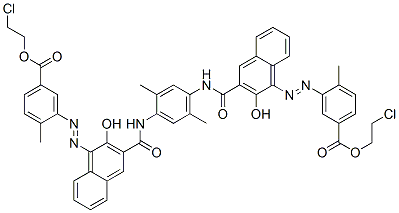 bis(2-chloroethyl) 3,3'-[(2,5-dimethyl-p-phenylene)bis[iminocarbonyl(2-hydroxy-1,3-naphthylene)azo]]di-p-toluate CAS#: 68259-05-2