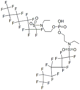 bis[2-[ethyl[(pentadecafluoroheptyl)sulphonyl]amino]ethyl] hydrogen phosphate CAS#: 67939-93-9