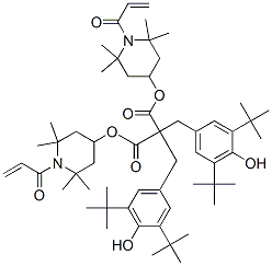 bis[2,2,6,6-tetramethyl-1-(oxoallyl)-4-piperidyl] bis[[3,5-bis(1,1-dimethylethyl)-4-hydroxyphenyl]methyl]malonate CAS#: 63941-39-9