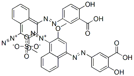 bis[4-[(3-carboxy-4-hydroxyphenyl)azo]-2-methoxynaphthalene-1-diazonium] sulphate CAS#: 68400-32-8