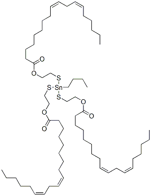 (butylstannylidyne)tris(thioethane-1,2-diyl) tris[(9Z,12Z)-octadeca-9,12-dienoate] CAS#: 68928-37-0