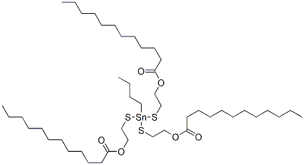 (butylstannylidyne)tris(thioethylene) trilaurate CAS#: 68928-52-9