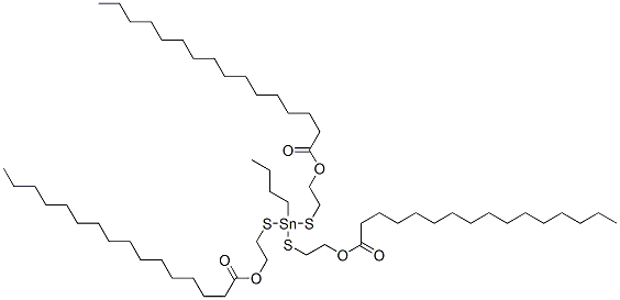 (butylstannylidyne)tris(thioethylene) tripalmitate CAS#: 68928-39-2