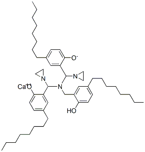 calcium 2,2'-[[[(2-hydroxy-5-octylphenyl)methyl]imino]bis(ethane-1,2-diyliminomethylene)]bis[4-octylphenolate] CAS#: 68568-82-1