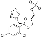 cis-2-(2,4-Dichlorophenyl)-2-(1H-1,2,4-triazol-1-ylmethyl)-1,3-dioxolan-4-ylmethyl methanesulphonate CAS#: 67914-86-7