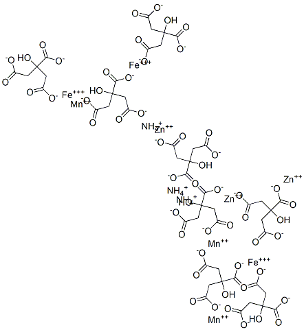 citric acid, ammonium iron(3+) manganese(2+) zinc salt CAS#: 68201-80-9