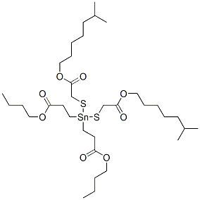 dibutyl 3,3'-[bis[[2-(isooctyloxy)-2-oxoethyl]thio]stannylene]dipropionate CAS#: 63397-60-4