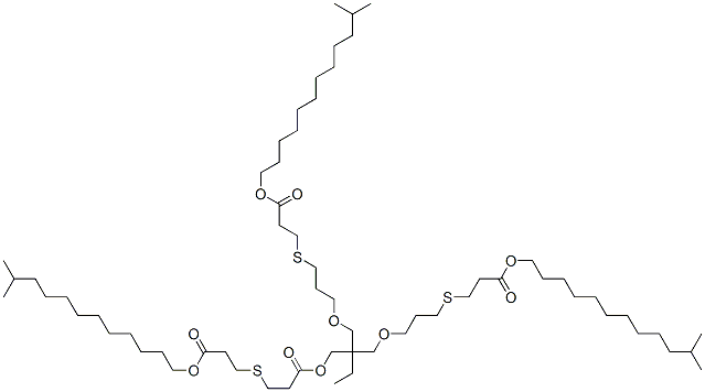 diisotridecyl 10-ethyl-10-[[3-[[3-(isotridecyloxy)-3-oxopropyl]thio]-1-oxopropoxy]methyl]-8,12-dioxa-4,16-dithianonadecanedioate CAS#: 68928-77-8
