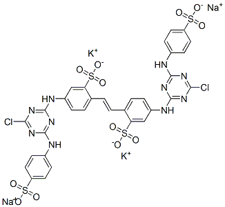 dipotassium disodium 4,4'-bis[[4-chloro-6-[(4-sulphonatophenyl)amino]-1,3,5-triazin-2-yl]amino]stilbene-2,2'-disulphonate CAS#: 68155-68-0