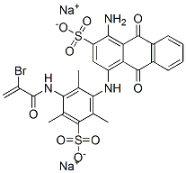 disodium 1-amino-4-[[3-[(2-bromo-1-oxoallyl)amino]-2,4,6-trimethyl-5-sulphonatophenyl]amino]-9,10-dihydro-9,10-dioxoanthracene-2-sulphonate CAS#: 65147-24-2