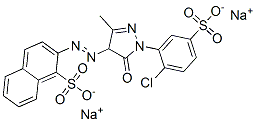 disodium 2-[[1-(2-chloro-5-sulphonatophenyl)-4,5-dihydro-3-methyl-5-oxo-1H-pyrazol-4-yl]azo]naphthalene-1-sulphonate CAS#: 6359-95-1