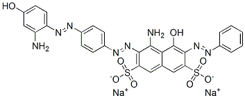 disodium 4-amino-3-[[4-[(2-amino-4-hydroxyphenyl)azo]phenyl]azo]-5-hydroxy-6-(phenylazo)naphthalene-2,7-disulphonate CAS#: 68460-07-1