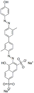 disodium 4-hydroxy-3-[[4'-[(4-hydroxyphenyl)azo]-3,3'-dimethyl[1,1'-biphenyl]-4-yl]azo]naphthalene-2,7-disulphonate CAS#: 68109-58-0