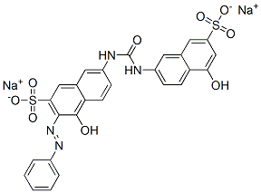 disodium 4-hydroxy-7-[[[(5-hydroxy-7-sulphonato-2-naphthyl)amino]carbonyl]amino]-3-(phenylazo)naphthalene-2-sulphonate CAS#: 65152-25-2