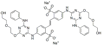 disodium 4,4'-bis[[6-anilino-4-[2-(2-hydroxyethoxy)ethoxy]-1,3,5-triazin-2-yl]amino]stilbene-2,2'-disulphonate CAS#: 68003-31-6