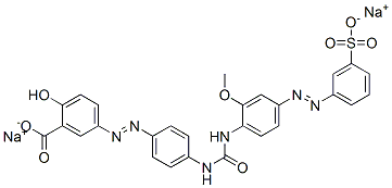 disodium 5-[[4-[[[[2-methoxy-4-[(3-sulphonatophenyl)azo]phenyl]amino]carbonyl]amino]phenyl]azo]salicylate CAS#: 7248-45-5
