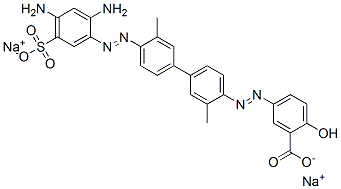 disodium 5-[[4'-[(2,4-diamino-5-sulphonatophenyl)azo]-3,3'-dimethyl[1,1'-biphenyl]-4-yl]azo]salicylate CAS#: 67893-48-5