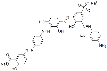 disodium 5-[[4-[[3-[[3-[(2,4-diaminophenyl)azo]-2-hydroxy-5-sulphonatophenyl]azo]-2,6-dihydroxyphenyl]azo]phenyl]azo]salicylate CAS#: 67874-26-4