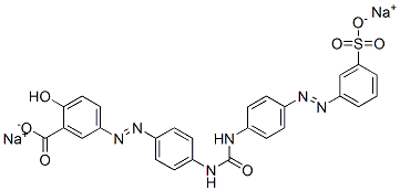 disodium 5-[[4-[[[[4-[(3-sulphonatophenyl)azo]phenyl]amino]carbonyl]amino]phenyl]azo]salicylate CAS#: 67874-59-3