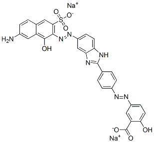 disodium 5-[[4-[5-[(7-amino-1-hydroxy-3-sulphonato-2-naphthyl)azo]-1H-benzimidazole-2-yl]phenyl]azo]salicylate CAS#: 64791-32-8
