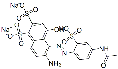 disodium 5-((4-acetylamino-2-sulphophenyl)azo)-6-amino-4-hydroxynaphthalene-2-disulphonate CAS#: 6360-07-2