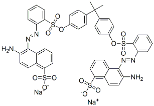 disodium 5,5'-[(1-methylethylidene)bis(4,1-phenyleneoxysulphonyl-2,1-phenyleneazo)]bis[6-aminonaphthalene-1-sulphonate] CAS#: 70161-18-1