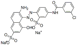 disodium 6-amino-5-[[4-[(3-chlorobenzoyl)amino]-2-sulphonatophenyl]azo]-4-hydroxynaphthalene-2-sulphonate CAS#: 67875-07-4