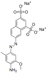 disodium 7-[(4-amino-5-methoxy-o-tolyl)azo]naphthalene-1,3-disulphonate CAS#: 6341-28-2