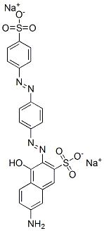 disodium 7-amino-4-hydroxy-3-[[4-[(4-sulphonatophenyl)azo]phenyl]azo]naphthalene-2-sulphonate CAS#: 6300-50-1