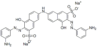 disodium 7,7'-iminobis[3-[(3-aminophenyl)azo]-4-hydroxynaphthalene-2-sulphonate] CAS#: 6420-39-9