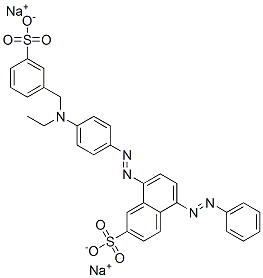 disodium 8-[[4-[ethyl[(3-sulphonatophenyl)methyl]amino]phenyl]azo]-5-(phenylazo)naphthalene-2-sulphonate CAS#: 62133-80-6
