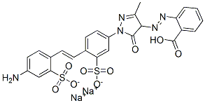 disodium hydrogen 2-[[1-[4-[2-(4-amino-2-sulphonatophenyl)vinyl]-3-sulphonatophenyl]-4,5-dihydro-3-methyl-5-oxo-1H-pyrazol-4-yl]azo]benzoate CAS#: 68227-65-6