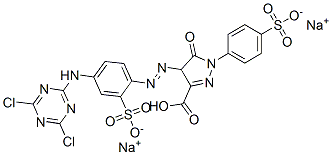 disodium hydrogen 4-[[4-[(4,6-dichloro-1,3,5-triazin-2-yl)amino]-2-sulphonatophenyl]azo]-4,5-dihydro-5-oxo-1-(4-sulphonatophenyl)-1H-pyrazole-3-carboxylate CAS#: 70865-28-0